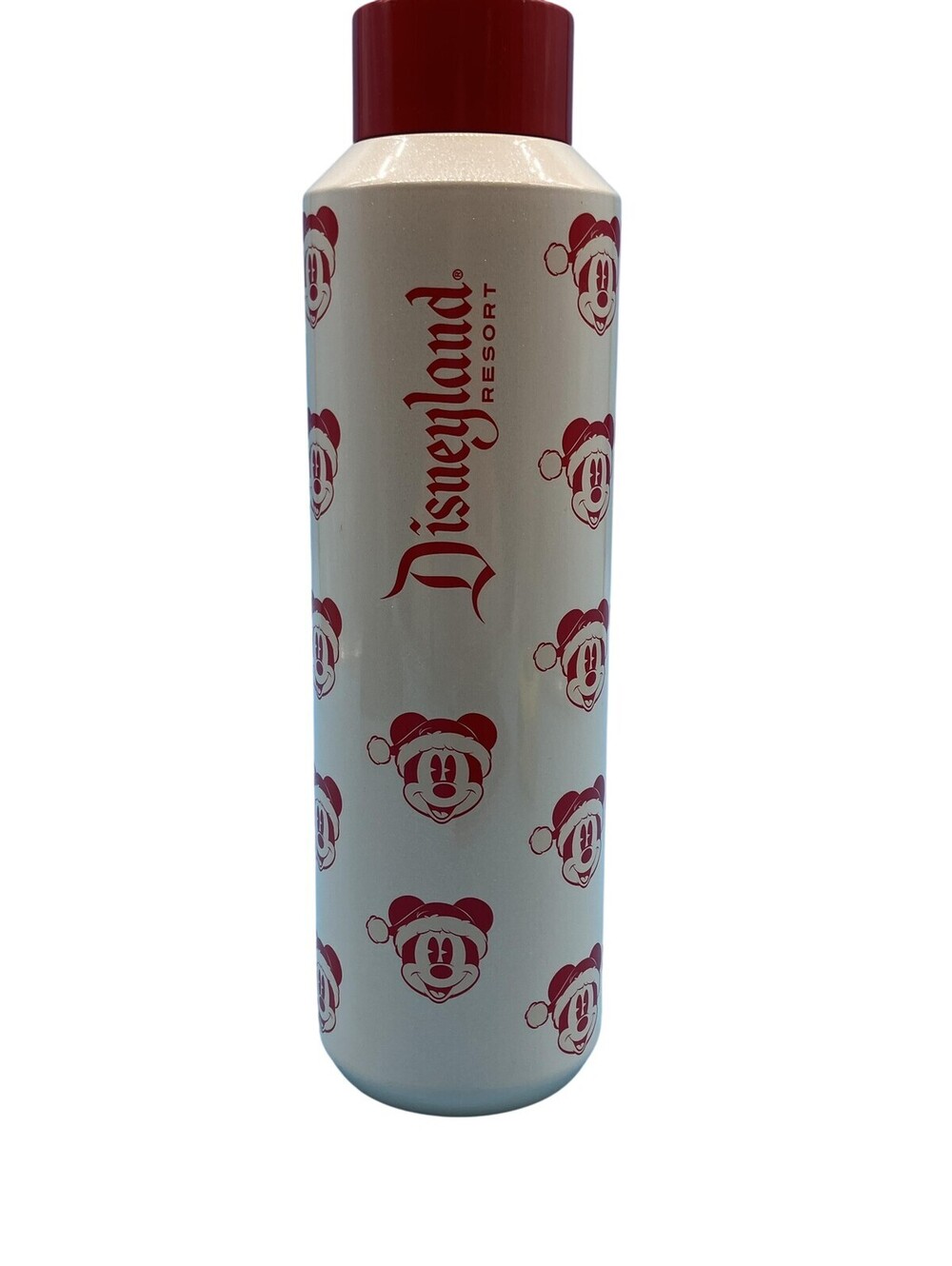 Starbucks Disneyland Resort Water Bottle White 20oz Stainless Steel Mickey Santa